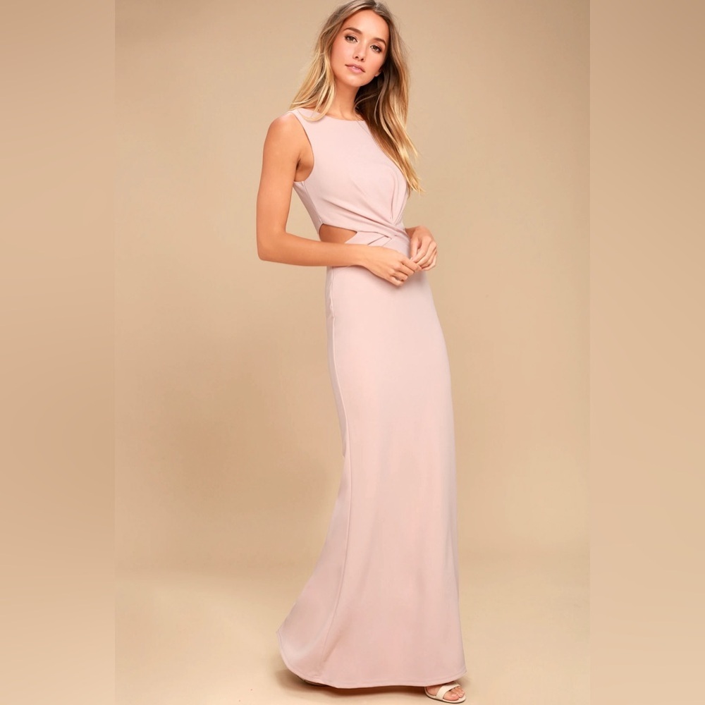 Lulu's Blush Pink Maxi Dress
